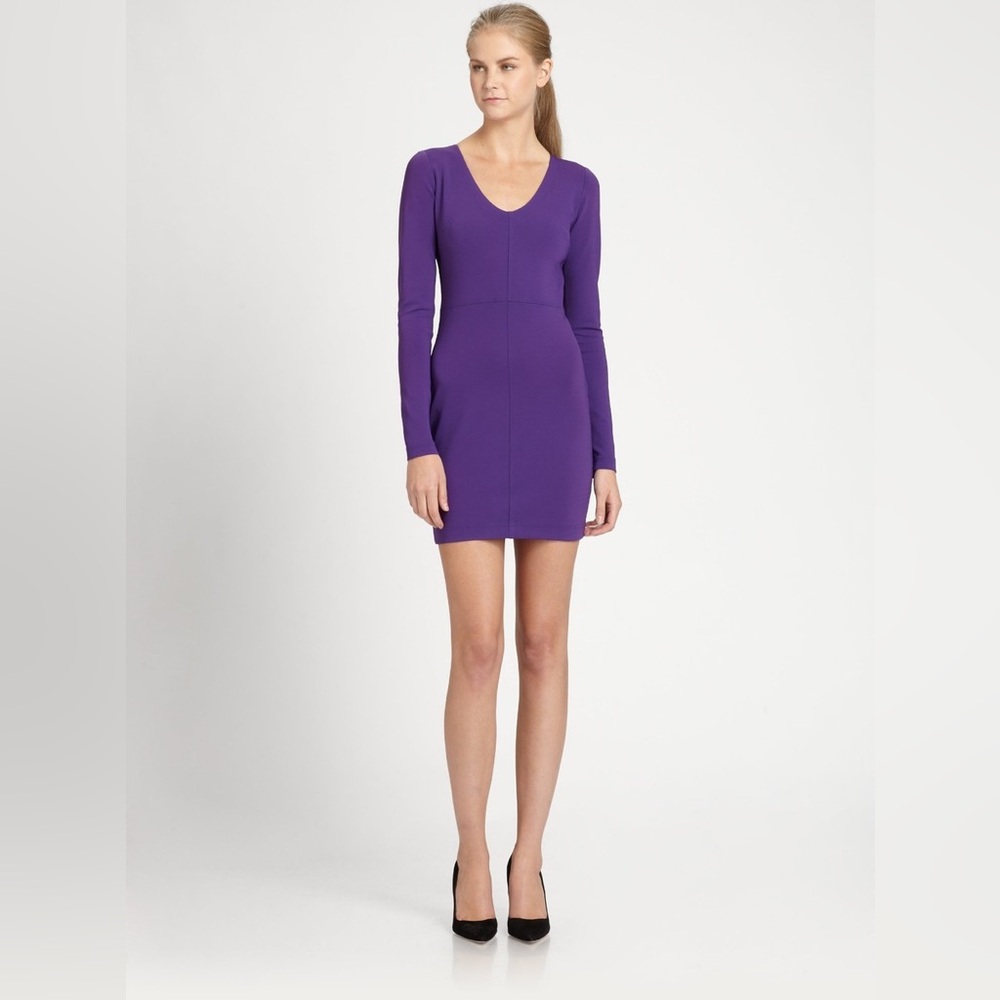 Robert Rodriguez Bodycon Purple Mini Dress
